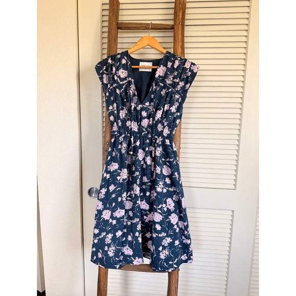 Hyacinth House Floral Print Dress V-Neck Cinched Waist Sleeveless Size XXS - Picture 1 of 3
